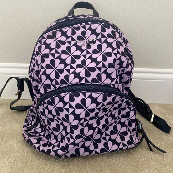 Kate Spade Backpack Authentic purple and blue pattern